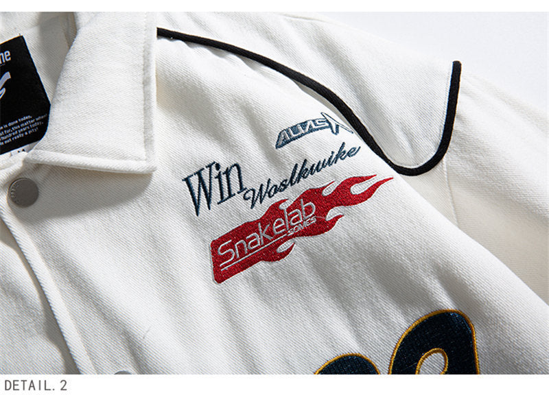 Japanese Campus Trendy Brand Letter Embroidered Coat