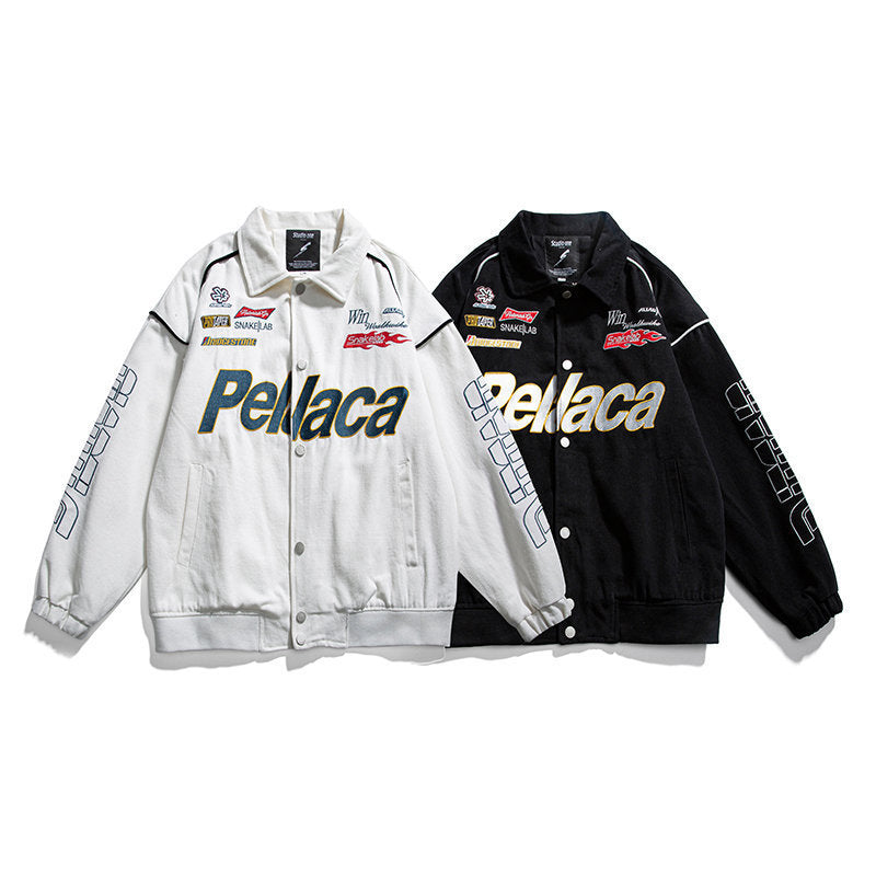 Japanese Campus Trendy Brand Letter Embroidered Coat