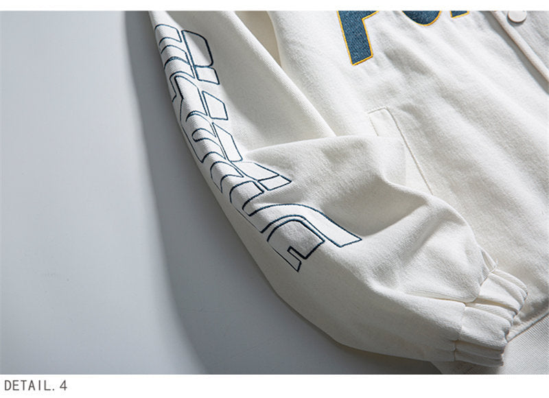 Japanese Campus Trendy Brand Letter Embroidered Coat
